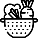 colander of healthy food